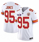 Men & Women & Youth Kansas City Chiefs #95 Chris Jones White 2024 F.U.S.E. Super Bowl LVIII Patch Vapor Untouchable Limited Jersey,baseball caps,new era cap wholesale,wholesale hats
